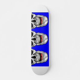 Blue Pop Art Laughing Skulls Persoonlijk Skateboard