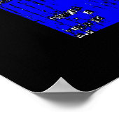 Blue Pop Art New York City Art Poster (Hoek)