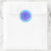 Blue Pop Art Roos Ronde Sticker (Tas)