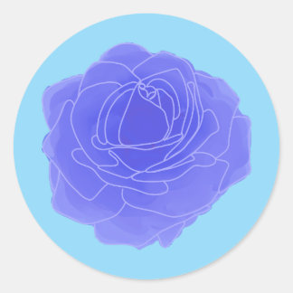 Blue Pop Art Roos Ronde Sticker