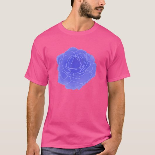 Blue Pop Art Roos T-shirt (Voorkant)