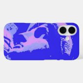 Blue Pop Art Vrijheidsbeeld Case-Mate iPhone Case (Achterkant (horizontaal))