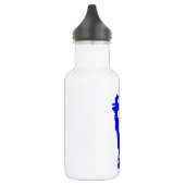 Blue Pop Art Vrijheidsbeeld Waterfles (Links)