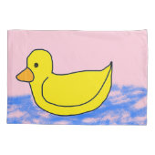 Blue Popcorn Anime Ducky Kussensloop (Achterkant)