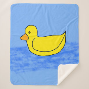 Blue Popcorn Anime Ducky Sherpa Deken