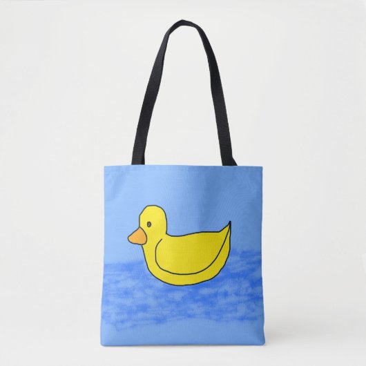 Blue Popcorn Anime Ducky Tote Bag (Voorkant)
