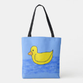 Blue Popcorn Anime Ducky Tote Bag (Achterkant)