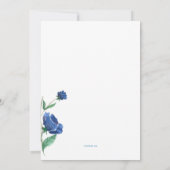 Blue Poppies Bridal Shower-uitnodiging Kaart (Achterkant)