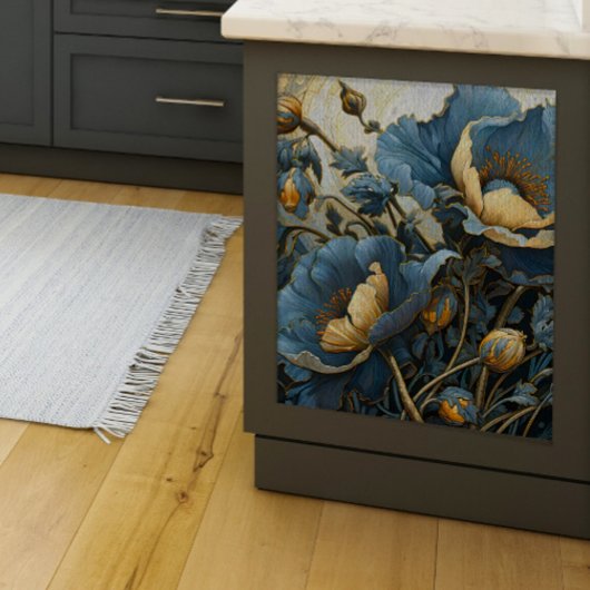 Blue Poppies Decoupage Tissuepapier