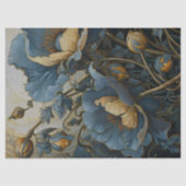 Blue Poppies Decoupage Tissuepapier (Voorkant)