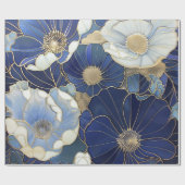 Blue Poppies  geïnspireerd Cadeaupapier (Vlak)