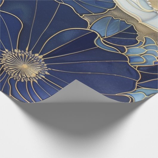Blue Poppies  geïnspireerd Cadeaupapier (Hoek)