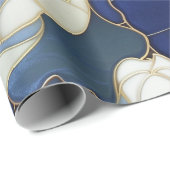 Blue Poppies  geïnspireerd Cadeaupapier (Rol Hoek)