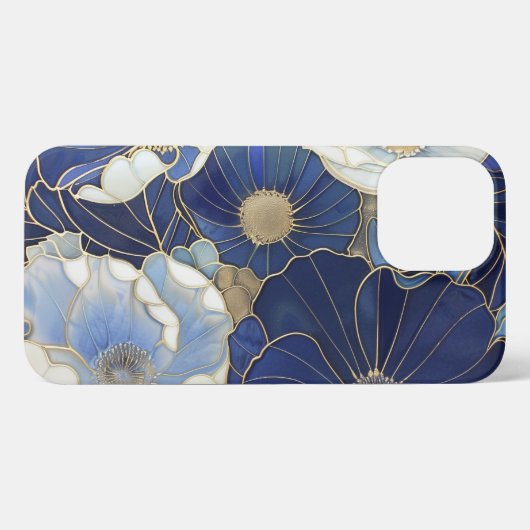 Blue Poppies  geïnspireerd iPhone Hoesje (Achterkant horizontaal)