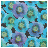 Blue Poppies Pattern Stof (Swatch)