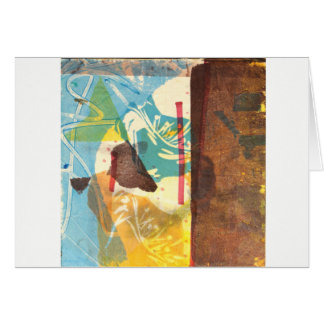 Blue Poppy Abstract Art Card