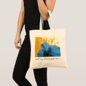 BLUE POPPY Flower Dream Golden Tote Bag (Voorkant (product))