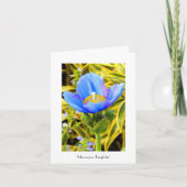 Blue Poppy Folded Note Kaart (Voorkant)
