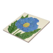 Blue Poppy tegel Tegeltje (Zijkant)