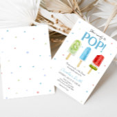 Blue Popsicle-Baby shower Kaart
