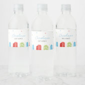 Blue Popsicle-Baby shower Waterfles Etiket (Flessen)