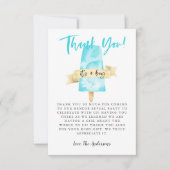 Blue Popsicle Jongen Geslacht Onthullen Partij Bedankkaart (Voorkant)