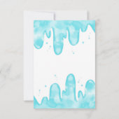 Blue Popsicle Jongen Geslacht Onthullen Partij Bedankkaart (Achterkant)