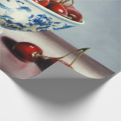 Blue Porcelain & Cherries Cadeaupapier (Hoek)
