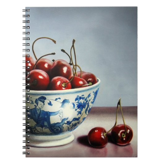 Blue Porcelain & Cherries Notitieboek (Voorkant)