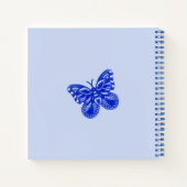 Blue Porcelain Cup en Flowers Notitieboek (Achterkant)