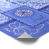 Blue Porcelain Cup en Flowers Poster (Hoek)