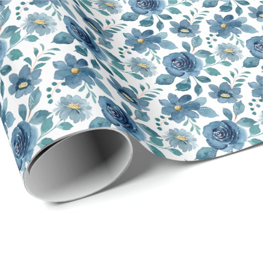 Blue Porcelain Garden Cadeaupapier (Rol Hoek)