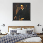 Blue Portrait of Nikola Tesla Canvas Afdruk (Insitu (Slaapkamer))