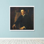 Blue Portrait of Nikola Tesla - Canvas Print (Insitu (Houten vloer))