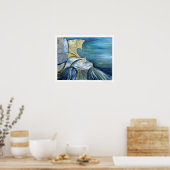 Blue Portrait Sirena Zee Mythical Fantasy Poster (Keuken)