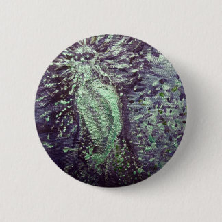 Blue Poseidon Greek God Surreal Painting Ronde Button 5,7 Cm
