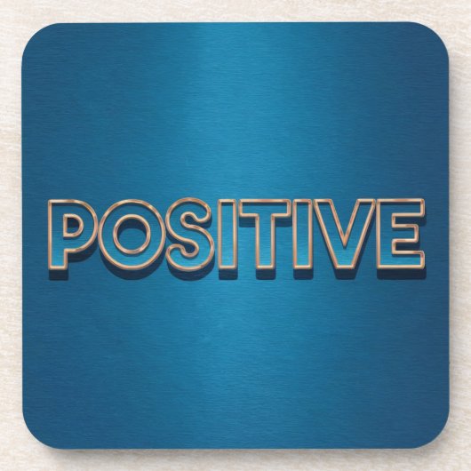 Blue Positive Affirmation Onderzetter Set (Voorkant)