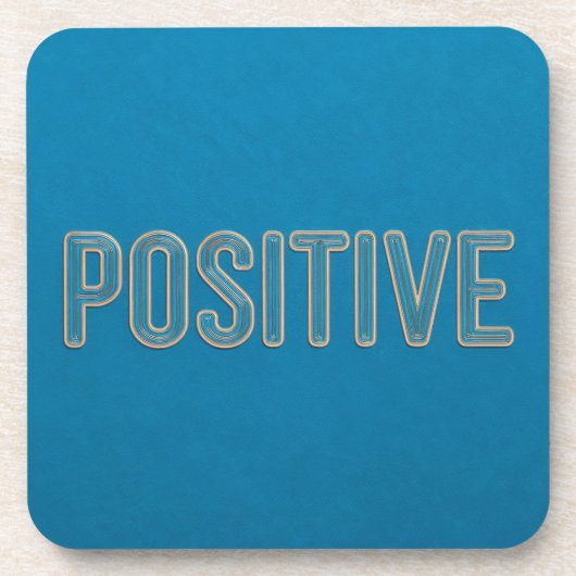 Blue Positive Affirmation Onderzetter Set (Voorkant)