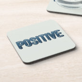 Blue Positive Affirmation White Onderzetter (Linkerzijde)