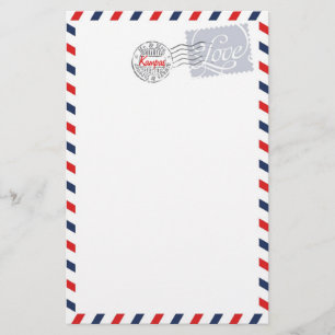 Blue Postal Service Collectie Stationery Briefpapier