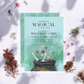 Blue Potions & Spells Witches Cauldron Halloween Kaart