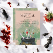 Blue Potions & Spells Witches Cauldron Halloween Kaart