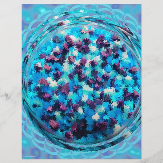 Blue Potpourri Bulk Scrapbook Paper Pages Flyer (Achterkant)