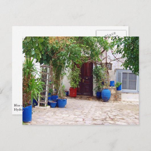 Blue Pottery Briefkaart (Voorkant / Achterkant)