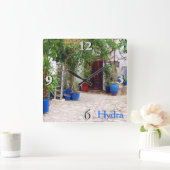 Blue Pottery Vierkante Klok (Huis)