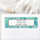 Blue Pour Painting Fluid Art Label (Insitu)