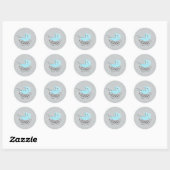 Blue Pram Baby shower Sticker (Vel)