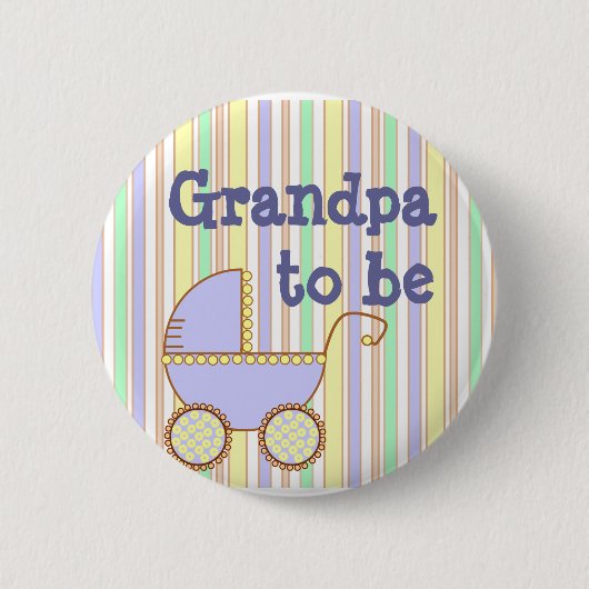 Blue Pram - "Grandpa To be"-pin Ronde Button 5,7 Cm (Voorkant)