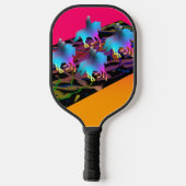 Blue Prancing Horses Pickleball Paddle (Achterkant)