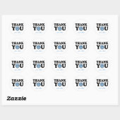 Blue Preppy Smile One Cool Dude Dank je Ronde Sticker (Vel)
